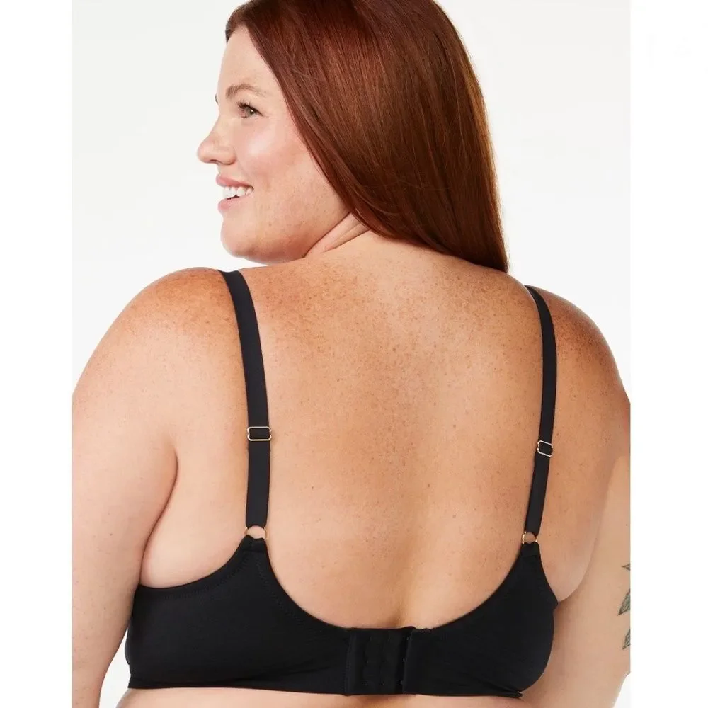 Women's Seamless Light Lift Wireless Bra Black Size XL